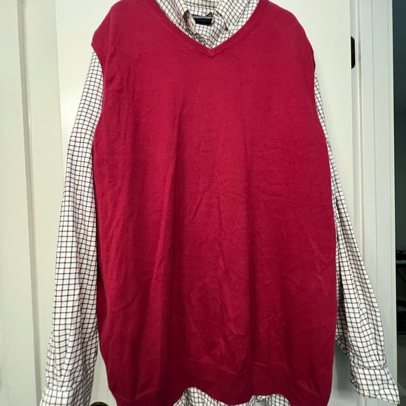 Harbor Bay Big & Tall Vest - 3XLT (maroon) - Picture 6 of 6